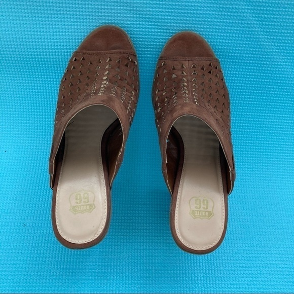 Route 66 Ripley Mule Sandal Brown faux suede size 8m - Picture 5 of 8
